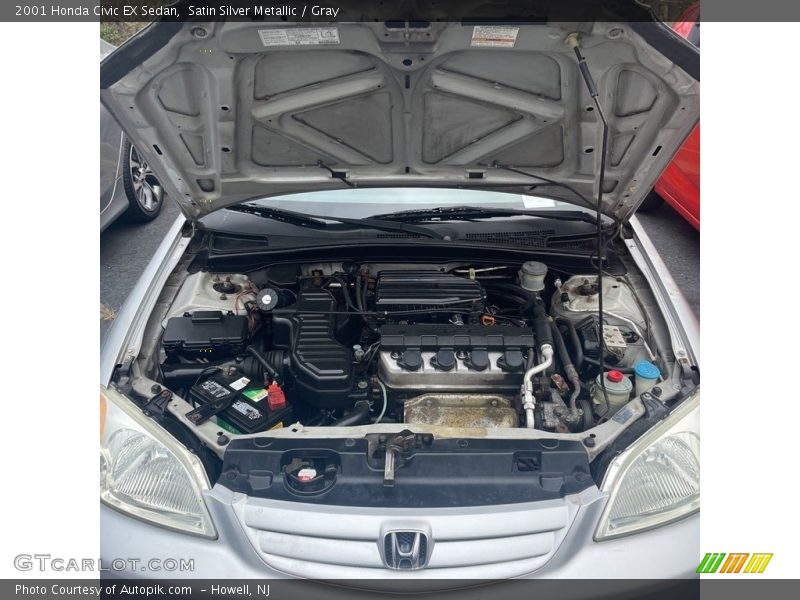 Satin Silver Metallic / Gray 2001 Honda Civic EX Sedan