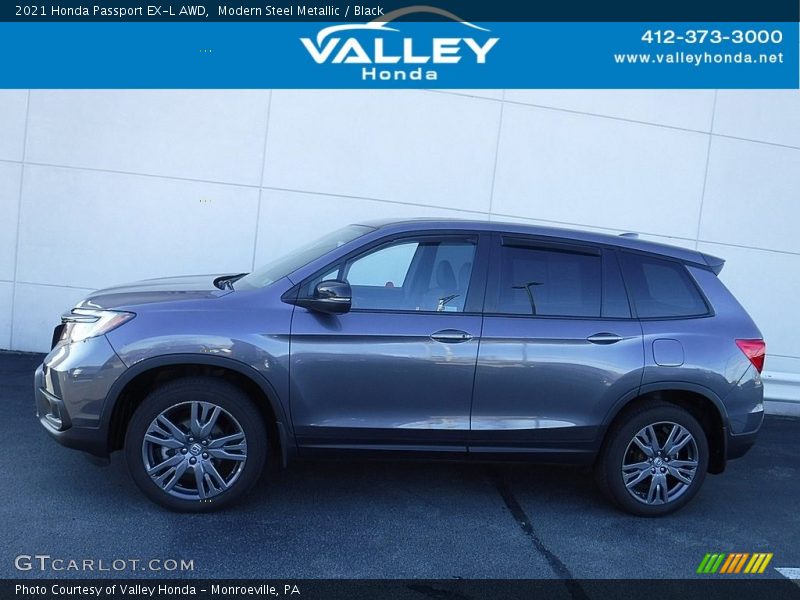 Modern Steel Metallic / Black 2021 Honda Passport EX-L AWD