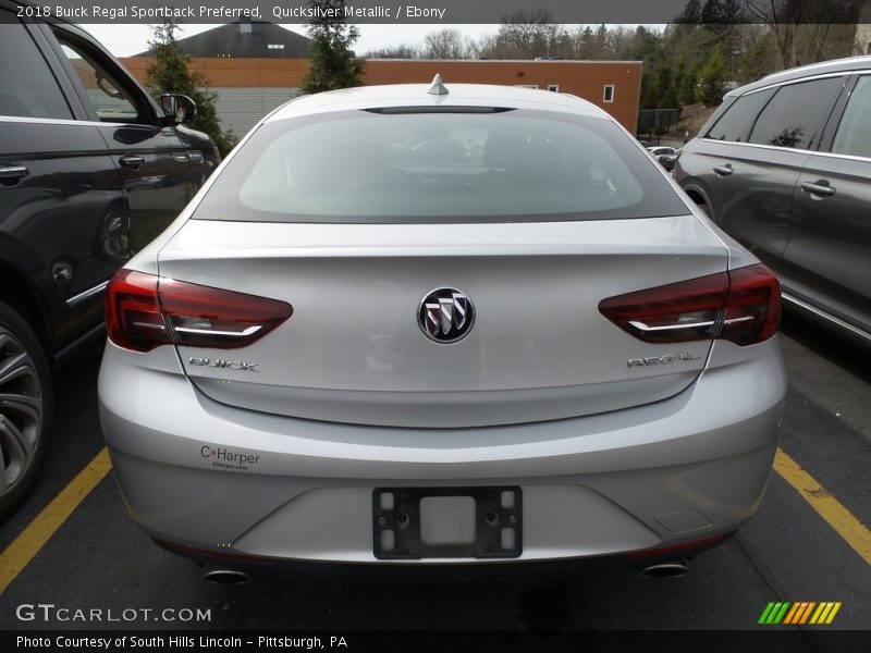 Quicksilver Metallic / Ebony 2018 Buick Regal Sportback Preferred