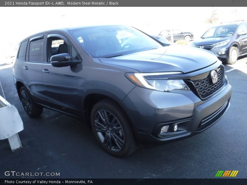 Modern Steel Metallic / Black 2021 Honda Passport EX-L AWD