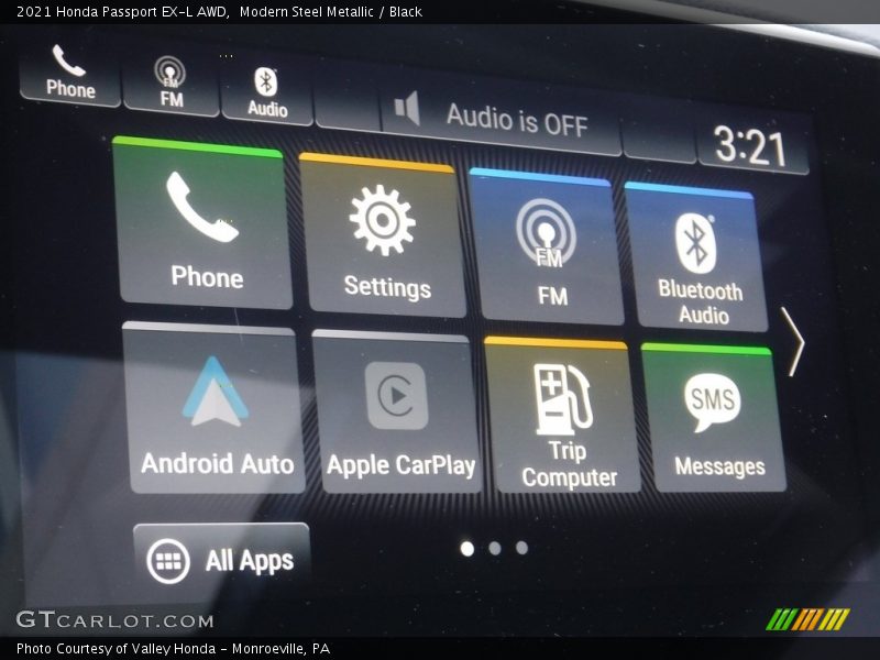 Modern Steel Metallic / Black 2021 Honda Passport EX-L AWD