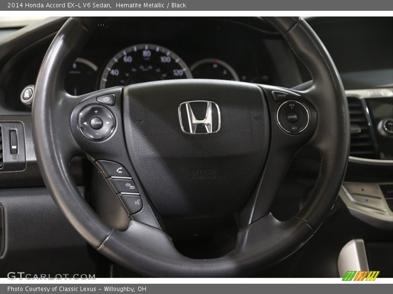 Hematite Metallic / Black 2014 Honda Accord EX-L V6 Sedan