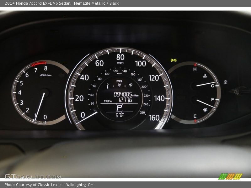 Hematite Metallic / Black 2014 Honda Accord EX-L V6 Sedan