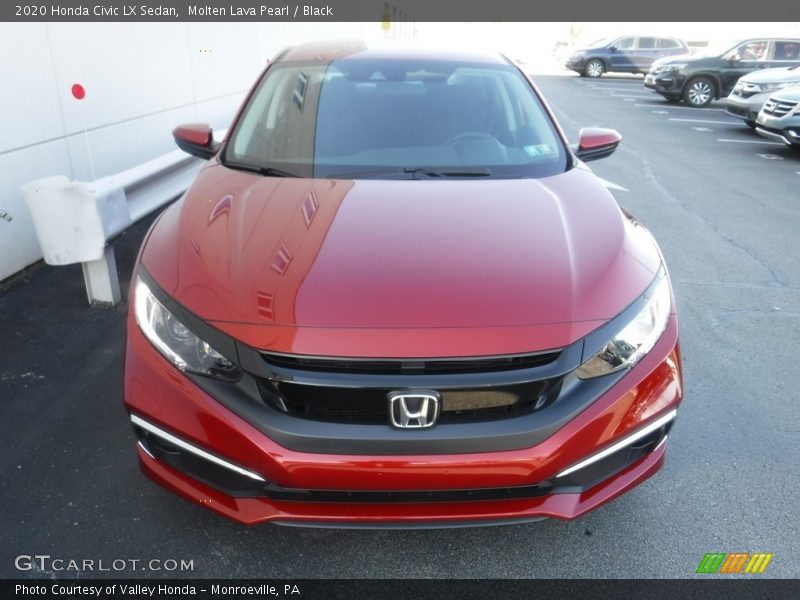Molten Lava Pearl / Black 2020 Honda Civic LX Sedan