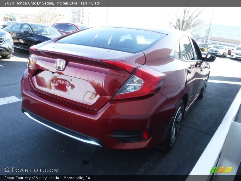 Molten Lava Pearl / Black 2020 Honda Civic LX Sedan