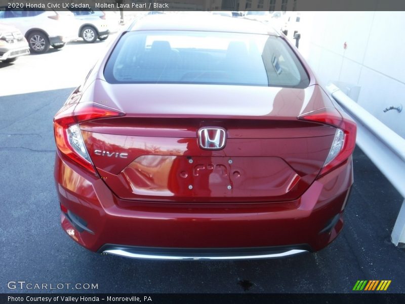 Molten Lava Pearl / Black 2020 Honda Civic LX Sedan