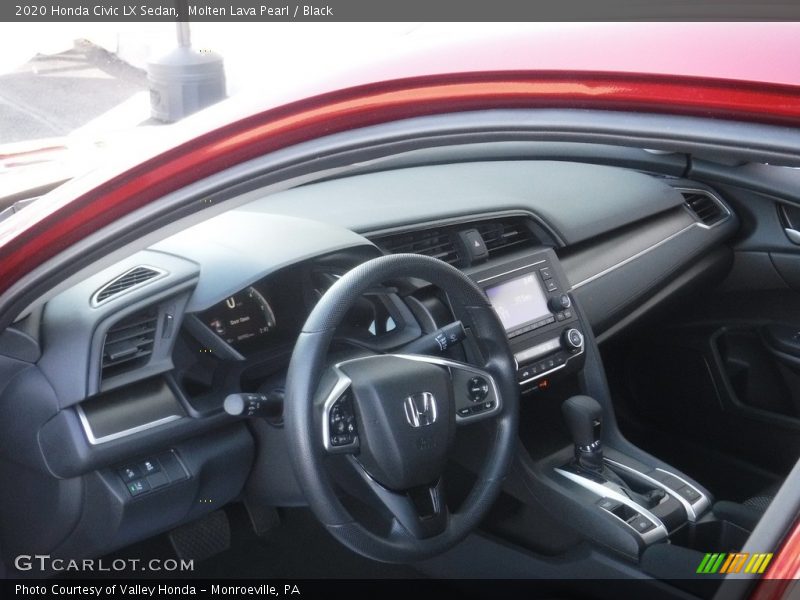 Molten Lava Pearl / Black 2020 Honda Civic LX Sedan