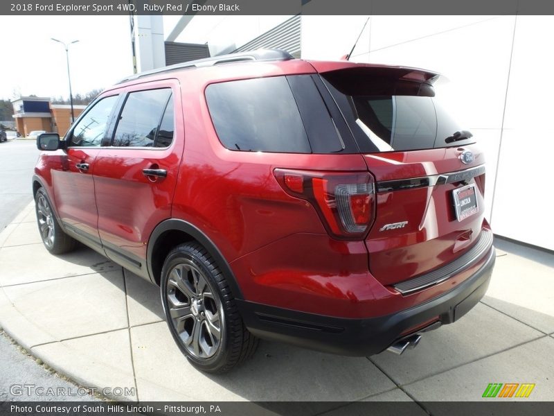 Ruby Red / Ebony Black 2018 Ford Explorer Sport 4WD