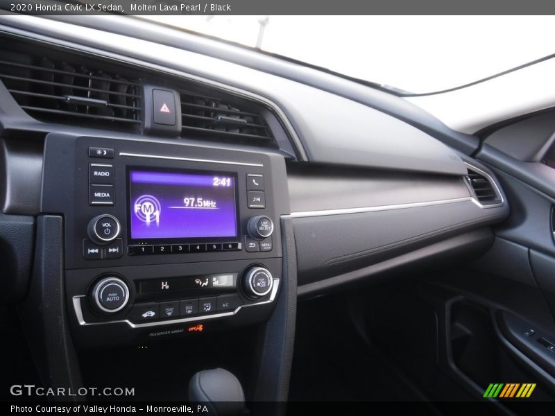 Molten Lava Pearl / Black 2020 Honda Civic LX Sedan