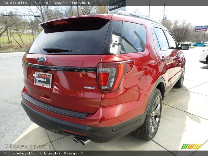 Ruby Red / Ebony Black 2018 Ford Explorer Sport 4WD