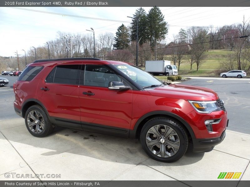 Ruby Red / Ebony Black 2018 Ford Explorer Sport 4WD