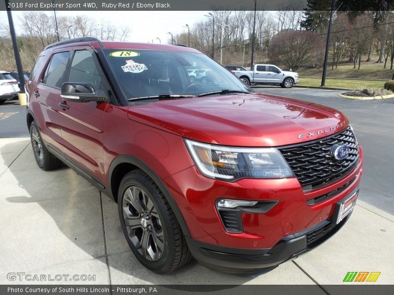 Ruby Red / Ebony Black 2018 Ford Explorer Sport 4WD