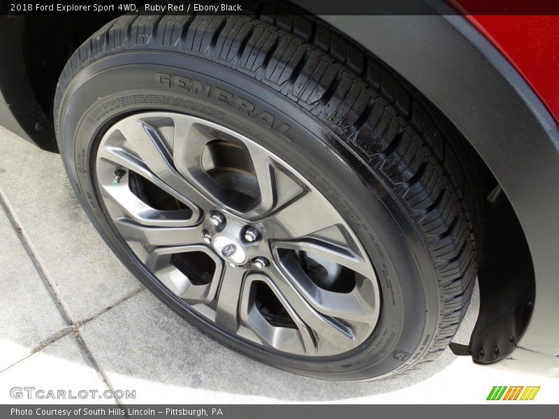 Ruby Red / Ebony Black 2018 Ford Explorer Sport 4WD