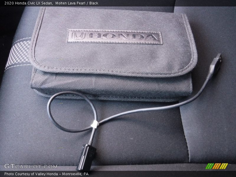 Molten Lava Pearl / Black 2020 Honda Civic LX Sedan