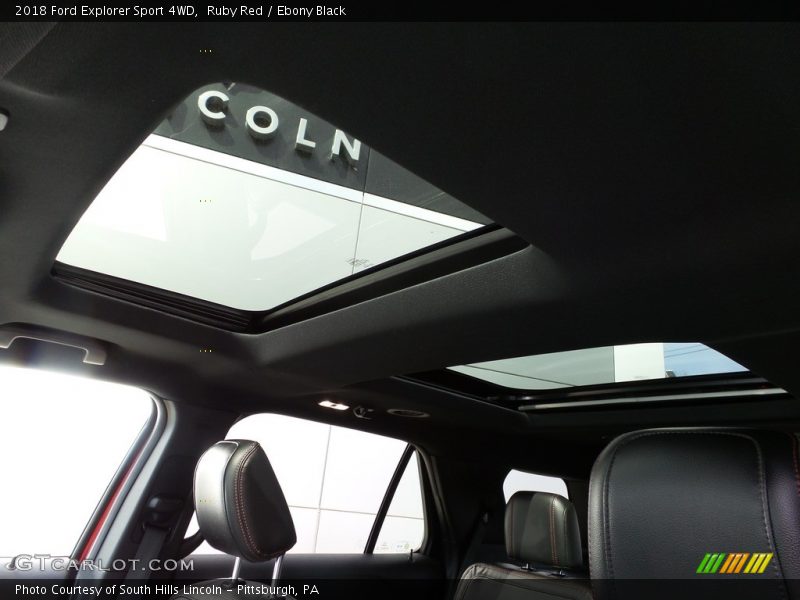 Ruby Red / Ebony Black 2018 Ford Explorer Sport 4WD