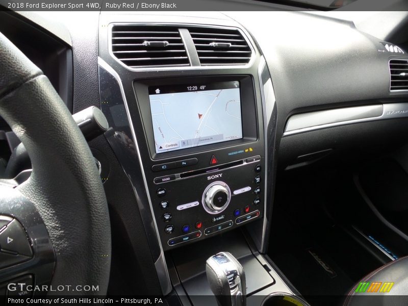Ruby Red / Ebony Black 2018 Ford Explorer Sport 4WD
