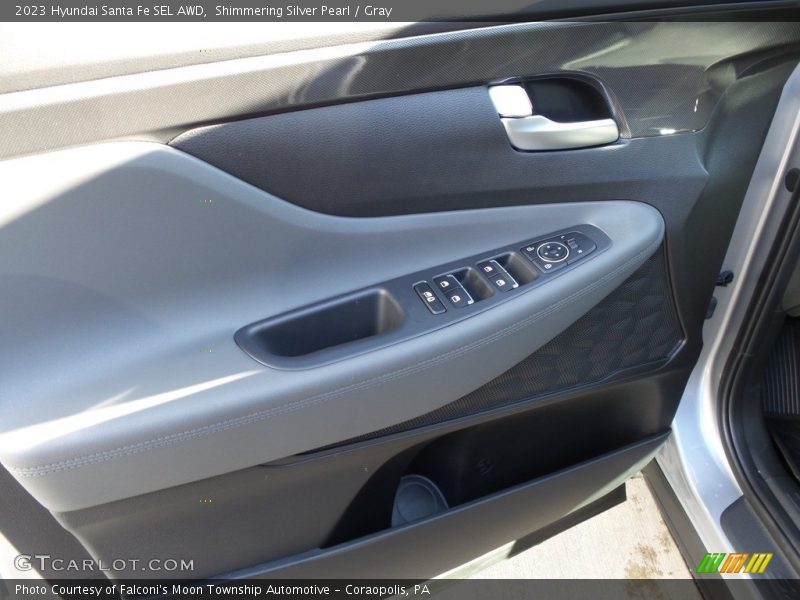 Shimmering Silver Pearl / Gray 2023 Hyundai Santa Fe SEL AWD