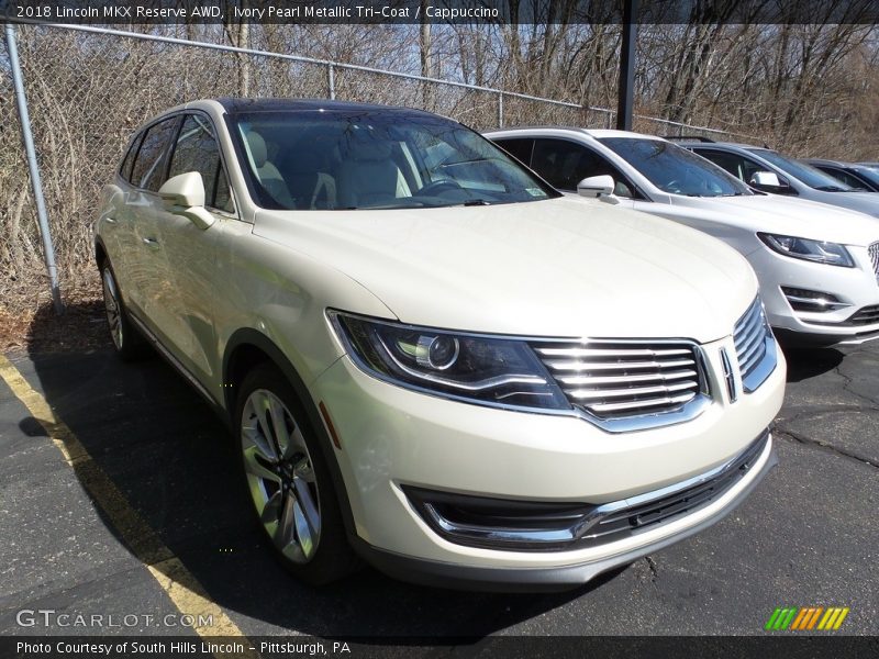 Ivory Pearl Metallic Tri-Coat / Cappuccino 2018 Lincoln MKX Reserve AWD