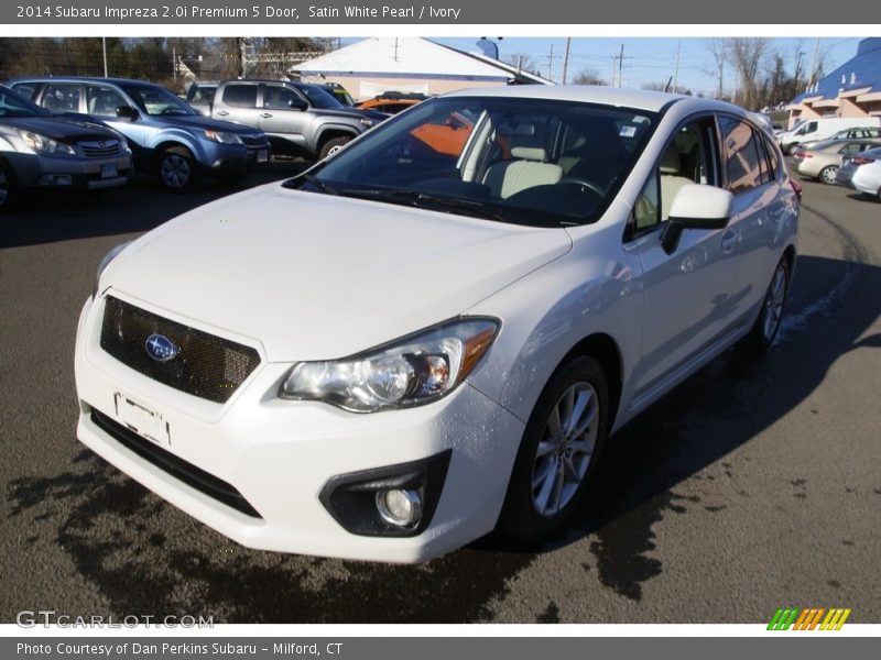 Satin White Pearl / Ivory 2014 Subaru Impreza 2.0i Premium 5 Door