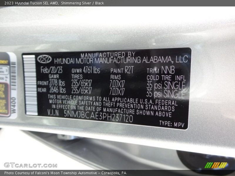 Shimmering Silver / Black 2023 Hyundai Tucson SEL AWD