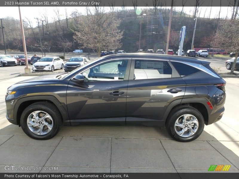 Portofino Gray / Gray 2023 Hyundai Tucson SEL AWD