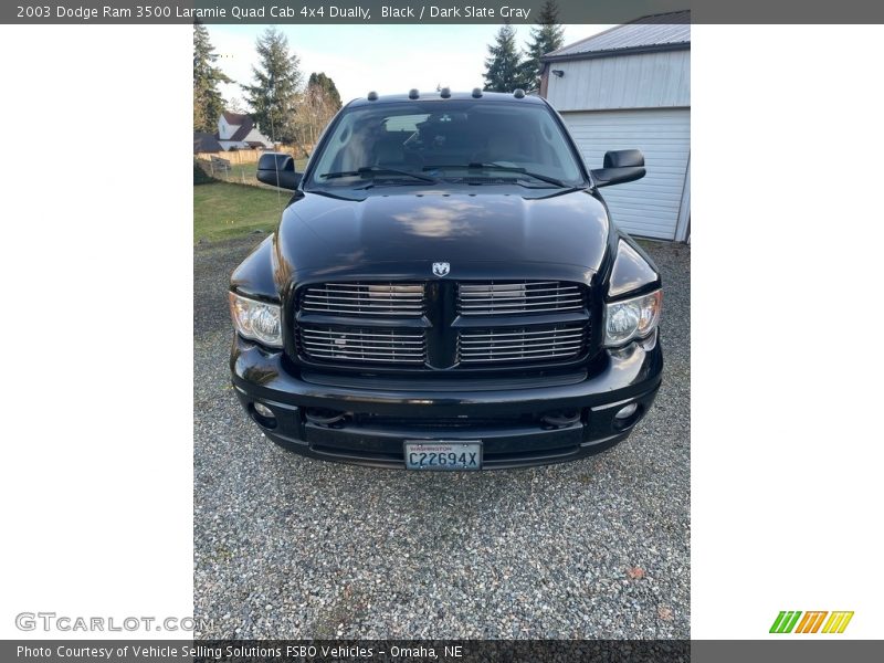 Black / Dark Slate Gray 2003 Dodge Ram 3500 Laramie Quad Cab 4x4 Dually
