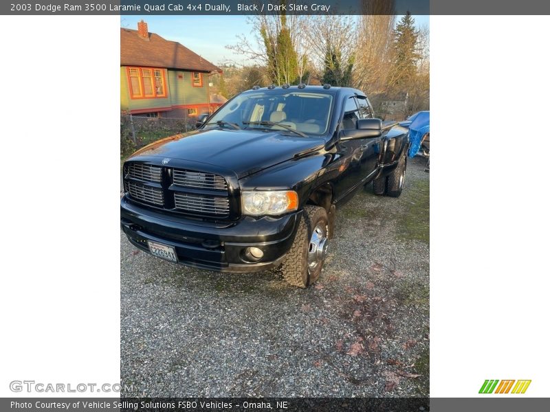 Black / Dark Slate Gray 2003 Dodge Ram 3500 Laramie Quad Cab 4x4 Dually