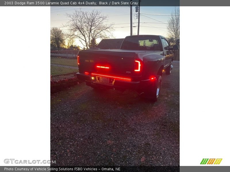 Black / Dark Slate Gray 2003 Dodge Ram 3500 Laramie Quad Cab 4x4 Dually