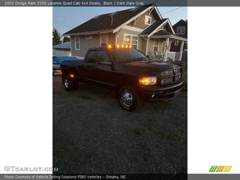 Black / Dark Slate Gray 2003 Dodge Ram 3500 Laramie Quad Cab 4x4 Dually
