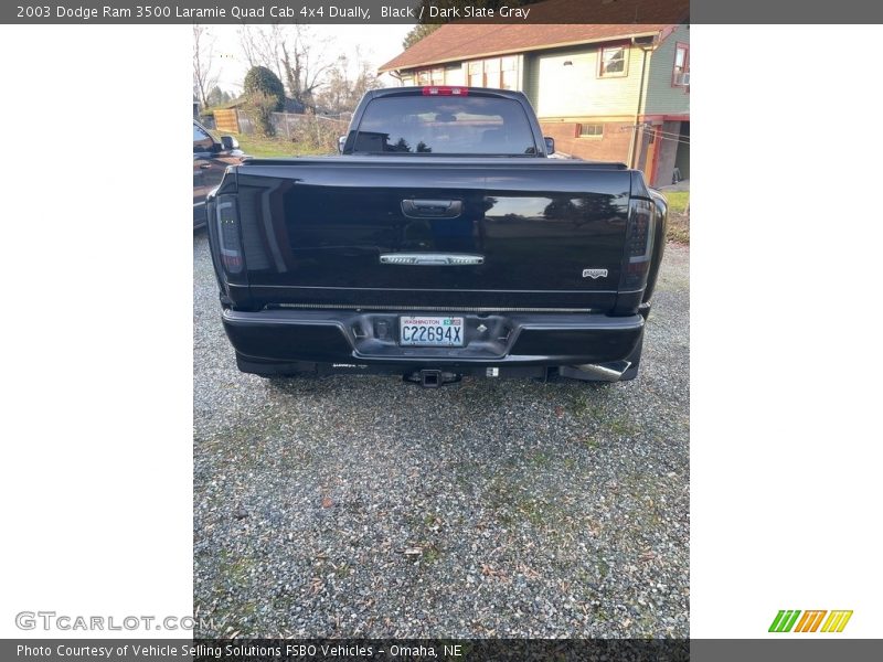 Black / Dark Slate Gray 2003 Dodge Ram 3500 Laramie Quad Cab 4x4 Dually
