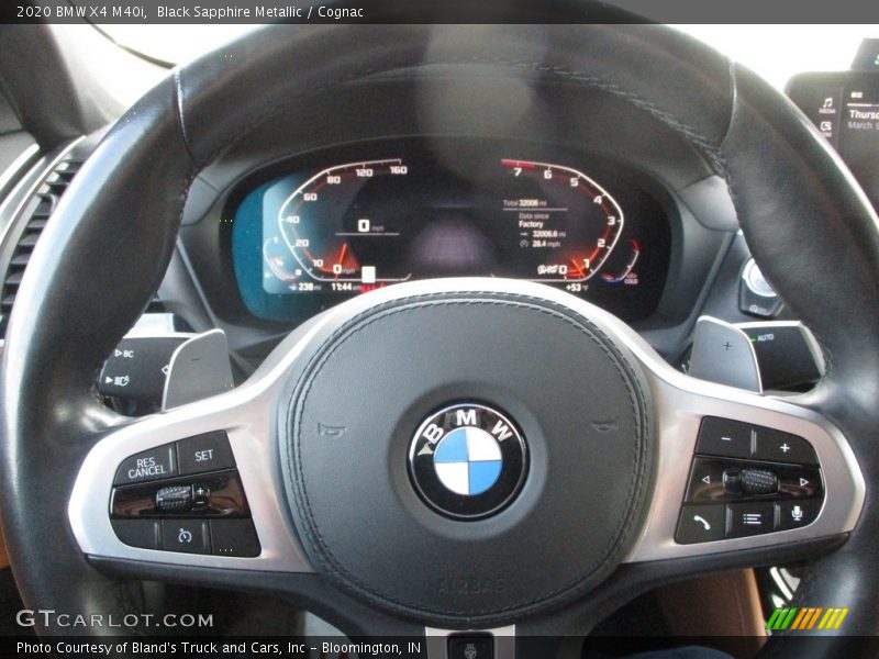 Black Sapphire Metallic / Cognac 2020 BMW X4 M40i
