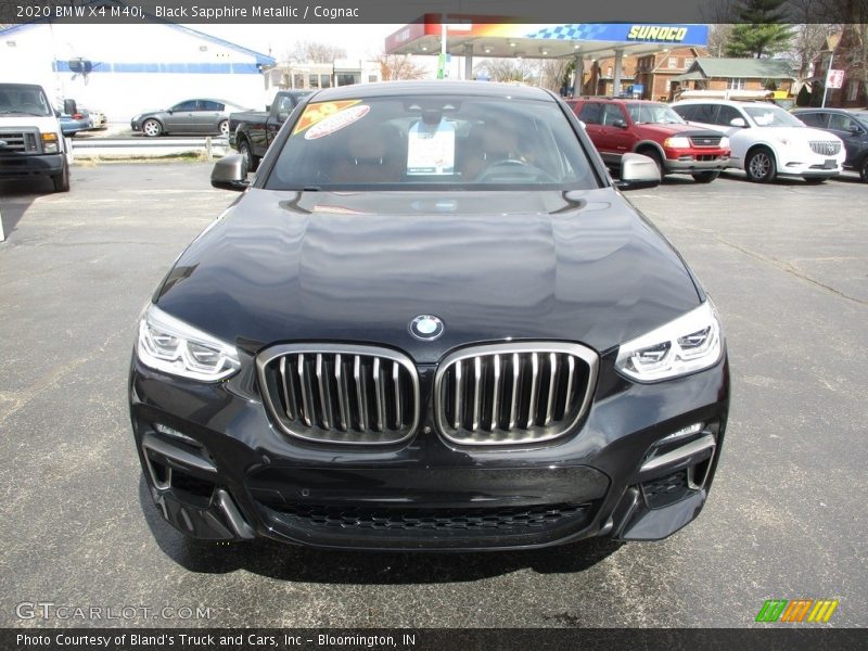 Black Sapphire Metallic / Cognac 2020 BMW X4 M40i