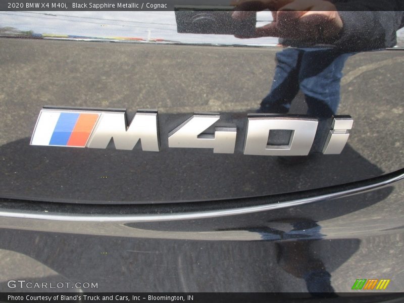 Black Sapphire Metallic / Cognac 2020 BMW X4 M40i