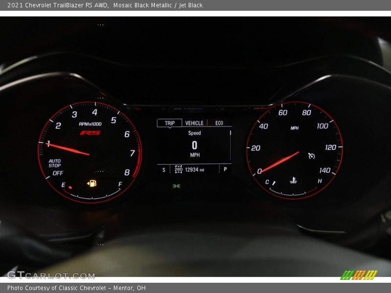 Mosaic Black Metallic / Jet Black 2021 Chevrolet TrailBlazer RS AWD