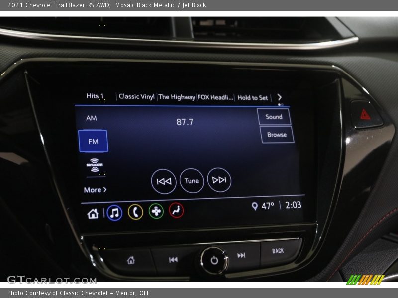 Mosaic Black Metallic / Jet Black 2021 Chevrolet TrailBlazer RS AWD