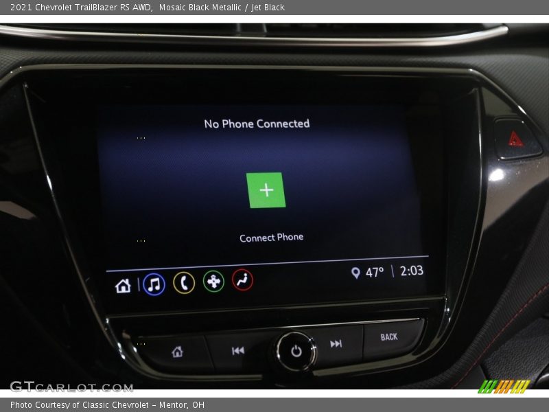 Mosaic Black Metallic / Jet Black 2021 Chevrolet TrailBlazer RS AWD