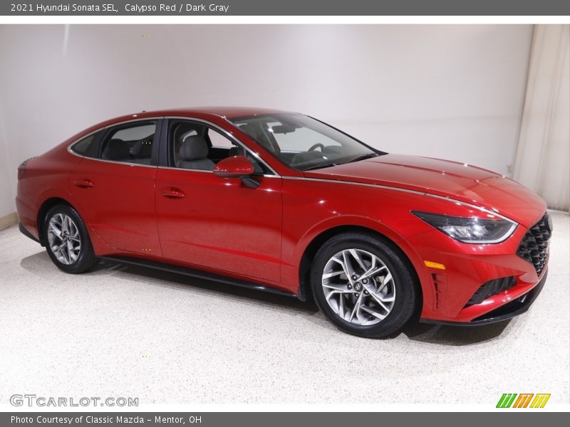 Calypso Red / Dark Gray 2021 Hyundai Sonata SEL