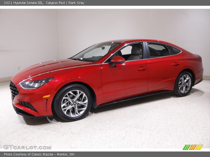 Calypso Red / Dark Gray 2021 Hyundai Sonata SEL