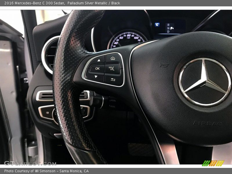 Palladium Silver Metallic / Black 2016 Mercedes-Benz C 300 Sedan