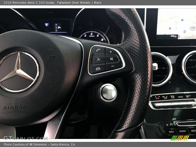 Palladium Silver Metallic / Black 2016 Mercedes-Benz C 300 Sedan