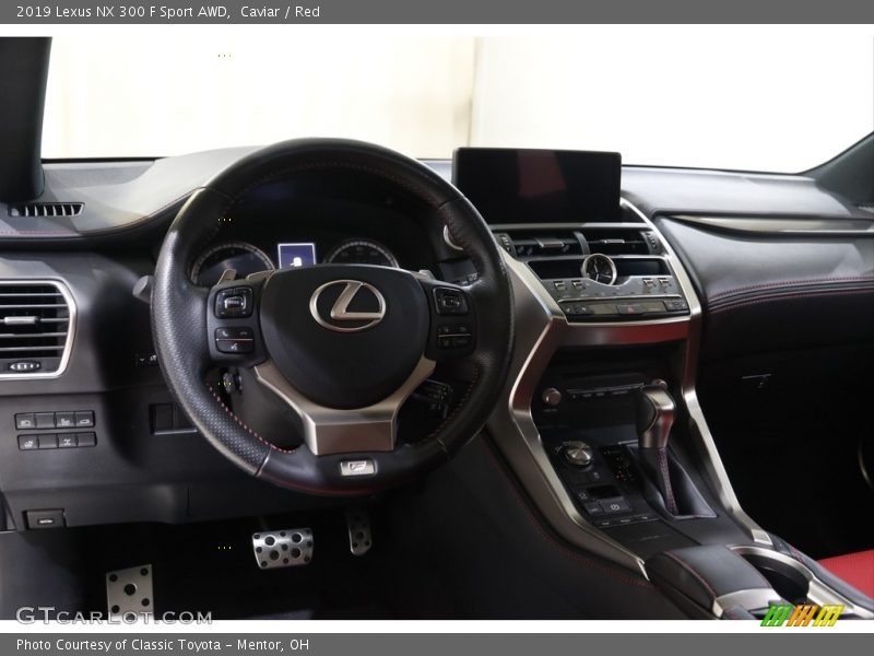 Caviar / Red 2019 Lexus NX 300 F Sport AWD