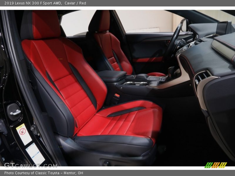 Caviar / Red 2019 Lexus NX 300 F Sport AWD