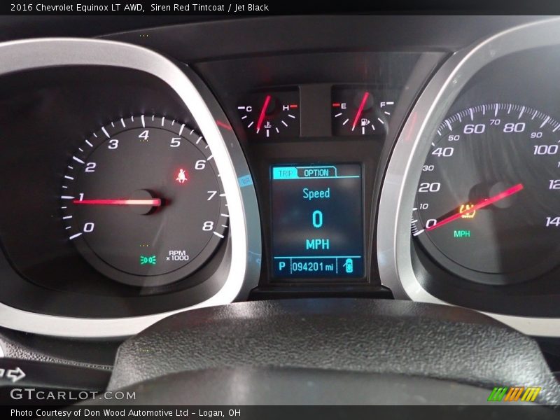 Siren Red Tintcoat / Jet Black 2016 Chevrolet Equinox LT AWD