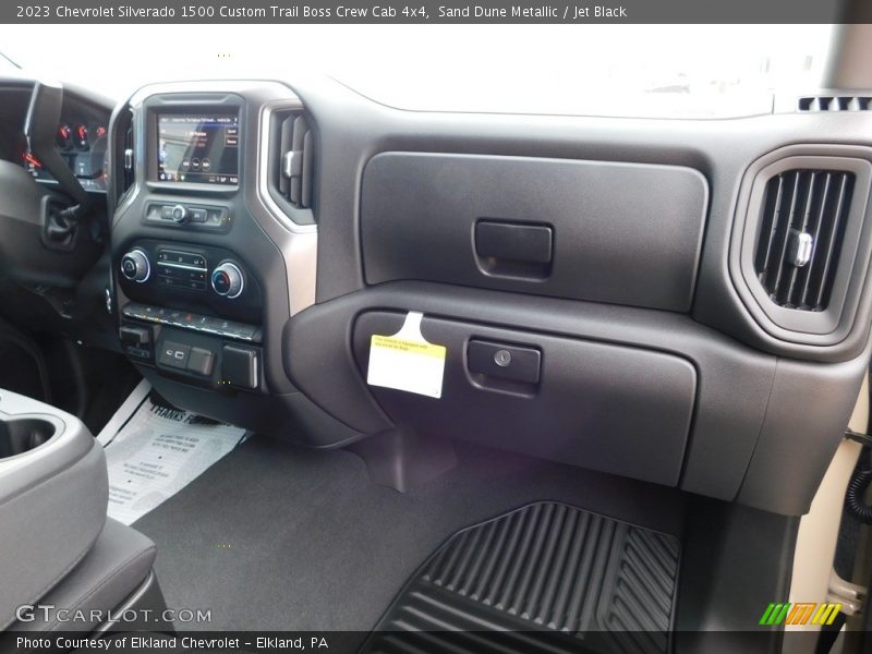 Sand Dune Metallic / Jet Black 2023 Chevrolet Silverado 1500 Custom Trail Boss Crew Cab 4x4