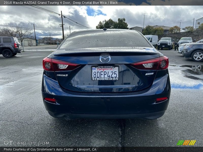 Deep Crystal Blue Mica / Black 2018 Mazda MAZDA3 Grand Touring 4 Door