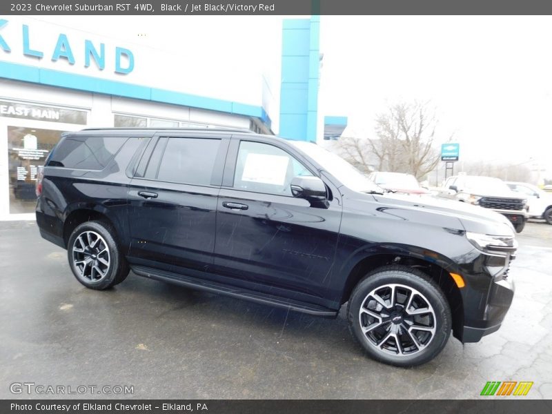Black / Jet Black/Victory Red 2023 Chevrolet Suburban RST 4WD