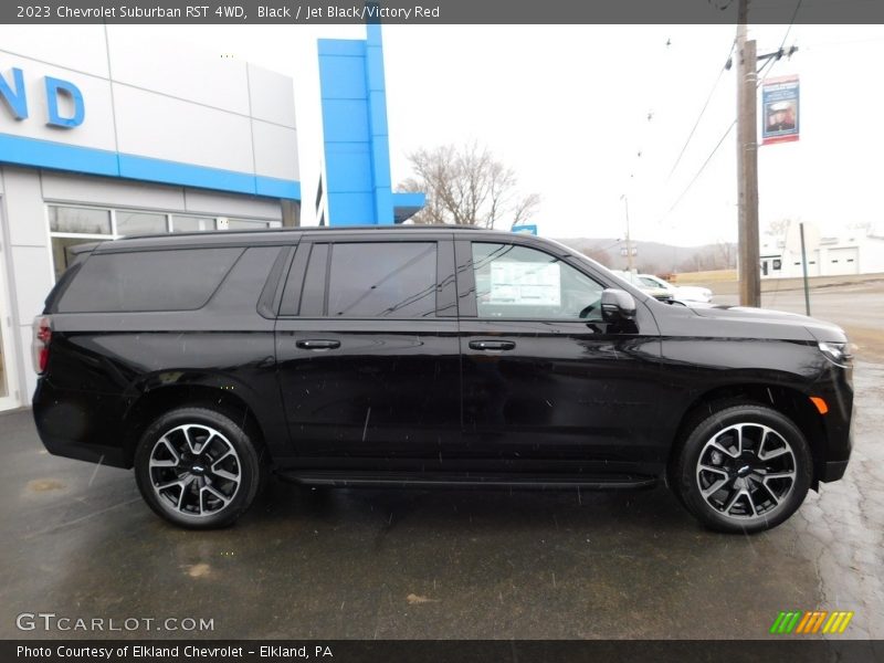 Black / Jet Black/Victory Red 2023 Chevrolet Suburban RST 4WD