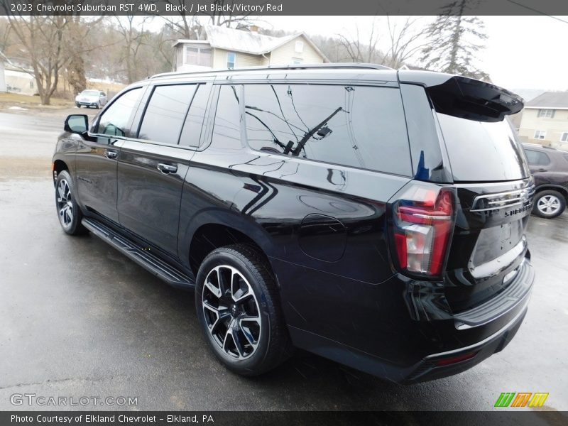 Black / Jet Black/Victory Red 2023 Chevrolet Suburban RST 4WD