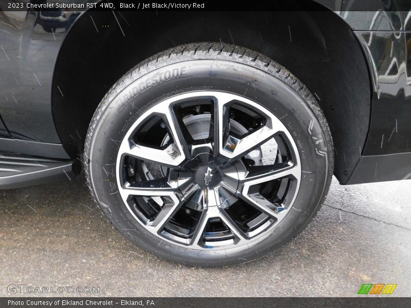 Black / Jet Black/Victory Red 2023 Chevrolet Suburban RST 4WD