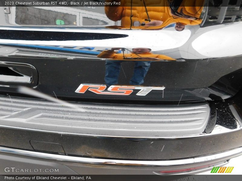 Black / Jet Black/Victory Red 2023 Chevrolet Suburban RST 4WD